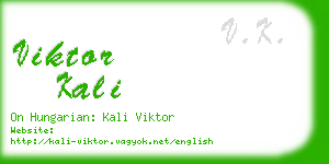 viktor kali business card